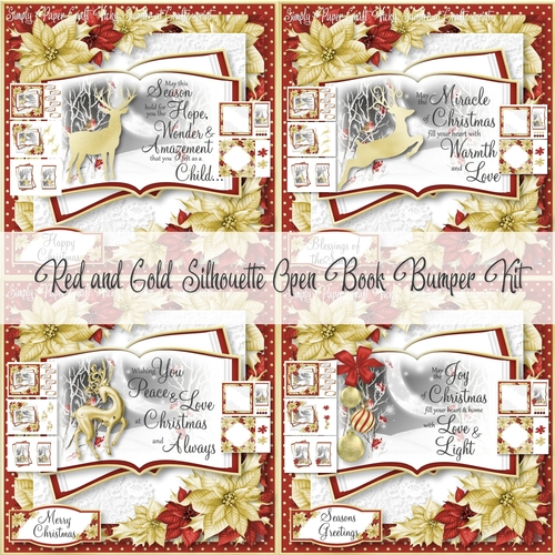 Red and Gold Silhouette Open Book Bumper Kit