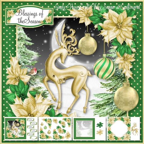Green and Gold Silhouette 3