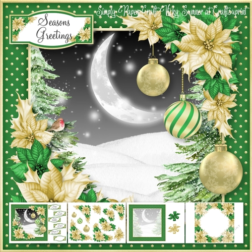 Green and Gold Silhouette 4