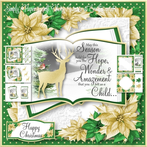 Green and Gold Silhouette Open Book 1