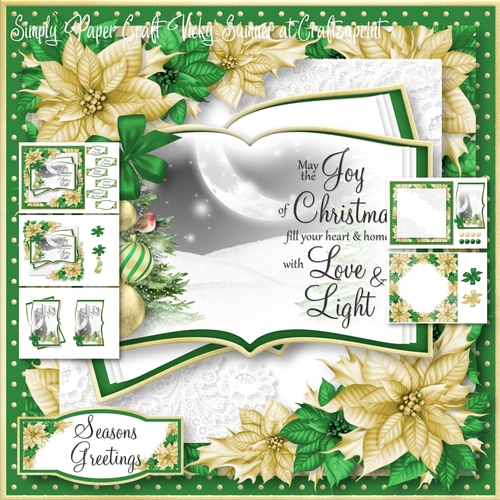 Green and Gold Silhouette Open Book 4