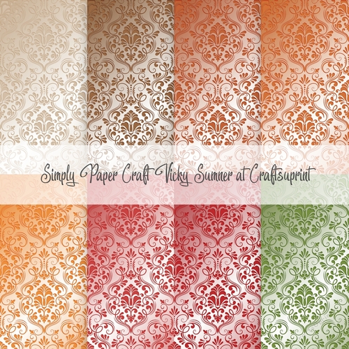 Autumn 4 Faded Damask