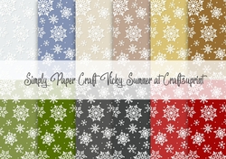 Christmas 5 Snowflake 2 Digital Paper