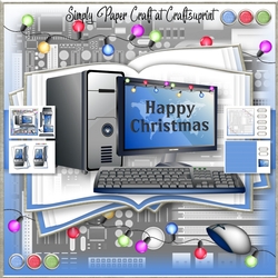 Computer Christmas Open Book