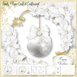 White and Gold Bauble 3