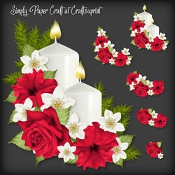 Festive Candles PNG and JPG