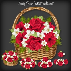 Festive Basket PNG and JPG