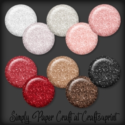 Winter Berries Glitter Brad PNG
