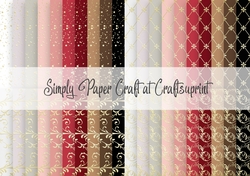 Winter Berries 8x8 Gold Paper Pack