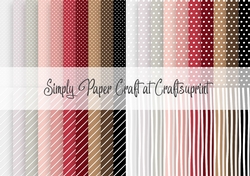 Winter Berries 8x8 Spots and Stripes Paper Pack