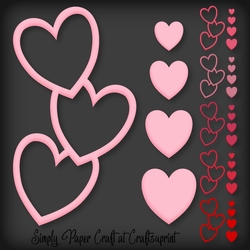 Valentine Heart Frame with Decorative Hearts
