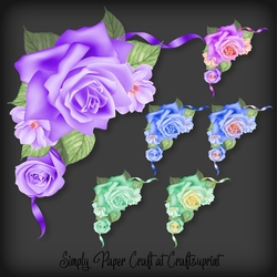 Rose Floral Vignette