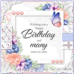 Floral Word Art Birthday 3