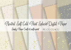 Neutral Soft Gold Paint Splash