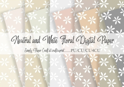 Neutral and White Floral