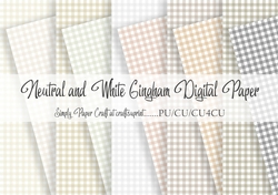 Neutral and White Gingham