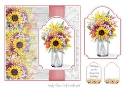 Mason Jar of Flowers 2