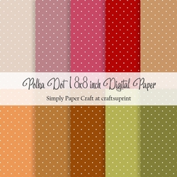 Apple Orchard Polka Dot 1 8x8 inch Digital Paper