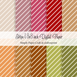 Apple Orchard Stripe 1 8x8 inch Digital Paper
