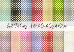 Gold Foil Large Polka Dot