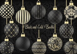 Black and Gold Bauble
