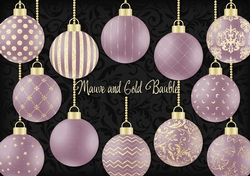 Mauve and Gold Bauble