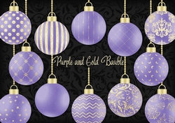 Purple and Gold Bauble