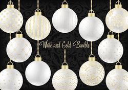 White and Gold Bauble