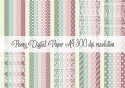 Peony Digital Paper A4