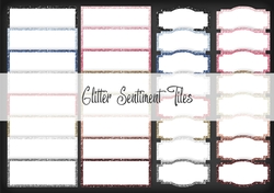 Glitter Sentiment Tiles