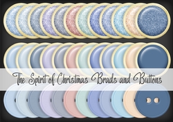 The Spirit of Christmas Brads and Buttons
