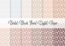 Bridal Blush Floral Digital Paper