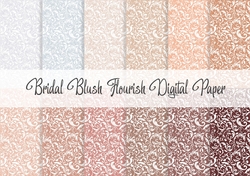 Bridal Blush Flourish Digital Paper
