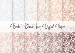 Bridal Blush Lace Digital Paper