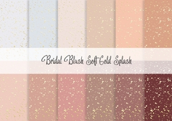 Bridal Blush Soft Gold Splash Digital Paper