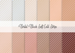 Bridal Blush Soft Gold Stripe Digital Paper