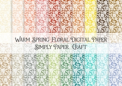 Warm Spring Floral Digital Paper