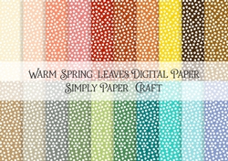 Warm Spring Leaves Digital Paper