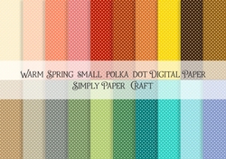 Warm Spring Small Polka Dot Digital Paper