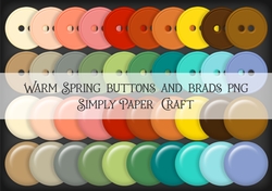 Warm Spring Buttons and Brads