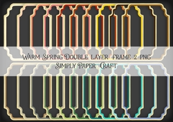 Warm Spring Double Layer Frame 2 PNG