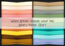 Warm Spring Ribbon Wrap PNG