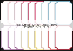 Fresh Summer Cut Out Corner 7x5 Topper PNG