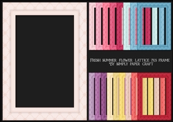 Fresh Summer Flower Lattice 7x5 Frame PNG