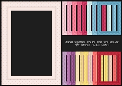 Fresh Summer Polka Dot 7x5 Frame PNG