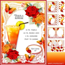 Lace and Roses 70 Tequila Sunrise Cocktail