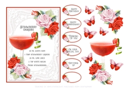 Strawberry Daiquiri Cocktail 