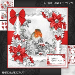 Robin and Poinsettias 2