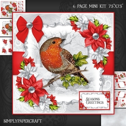 Robin and Poinsettias 7