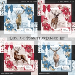 Deer and Poinsettias Bumper Kit